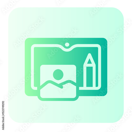 photo editing gradient icon