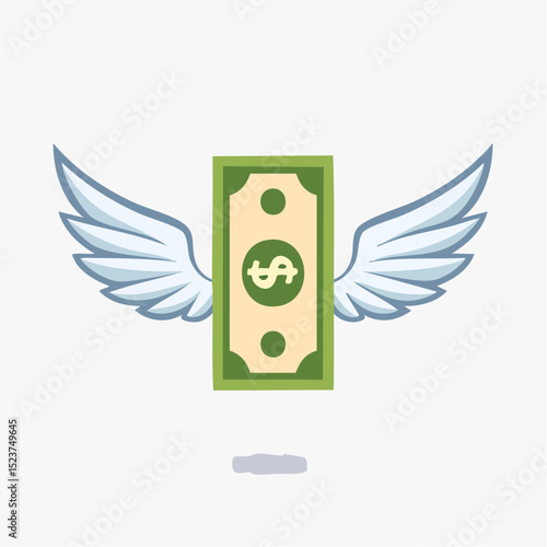  Soaring Finances: A conceptual visual showcasing the rapid movement of money in the financial world. Depicting the freedom and flight of funds. 