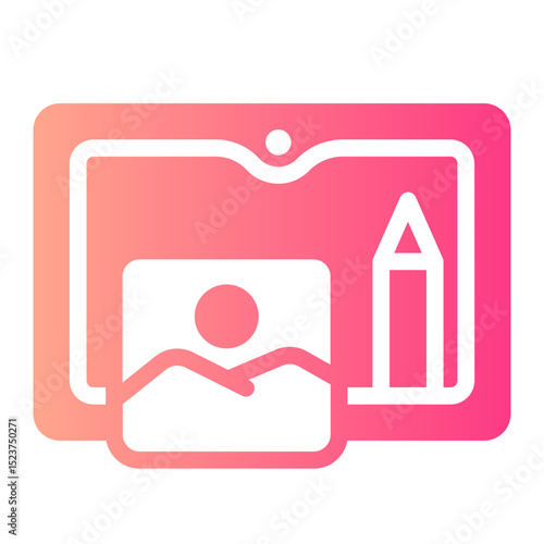 photo editing gradient icon