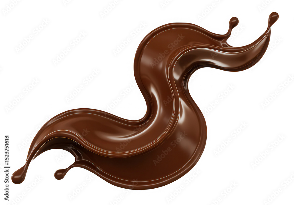 Delicious dark chocolate splash isolated on transparent background Delicious dark chocolate splash isolated on transparent background