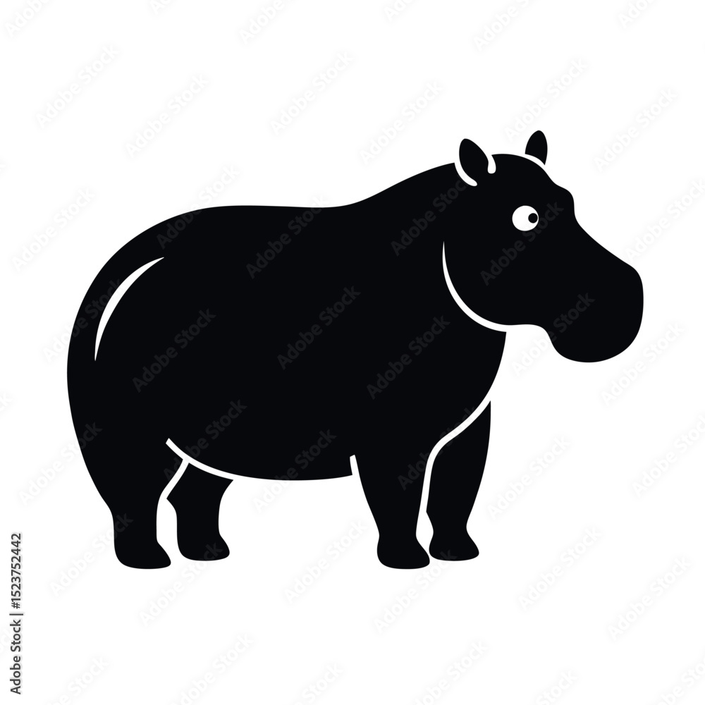 Fototapeta premium African safari animals silhouettes with elephant lion giraffe and many more