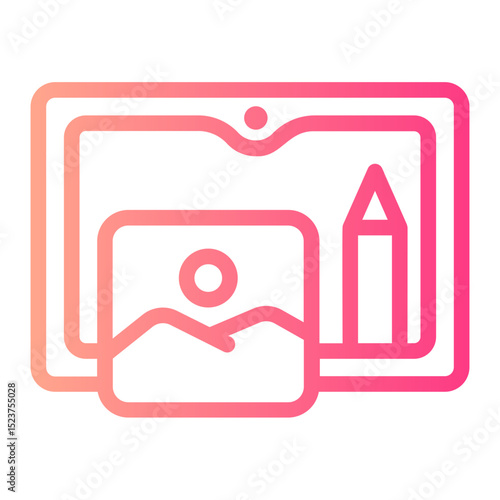 photo editing gradient icon
