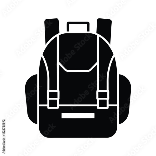 Backpack Compression Strap Icon Vector Illustration