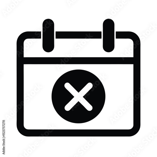 Calendar Deadline Icon Vector Illustration