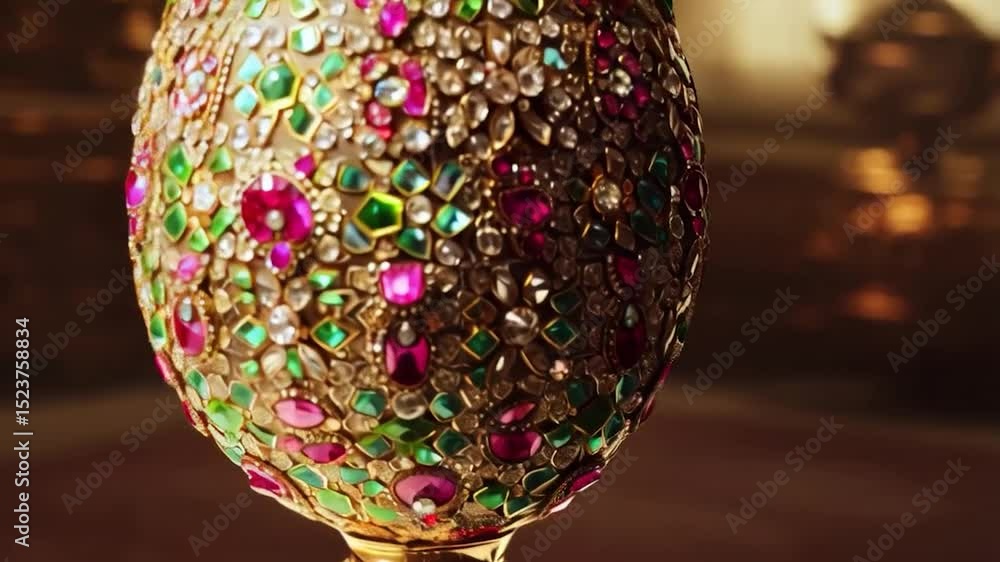 Gemstone decorated egg Gemstone decorated egg