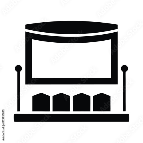 Cinema Screen Icon Vector Illustration