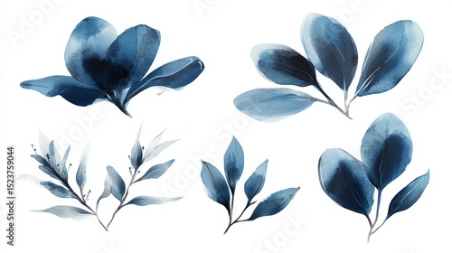 An array of vibrant leaves and botanical accents are featured in watercolor fantasia