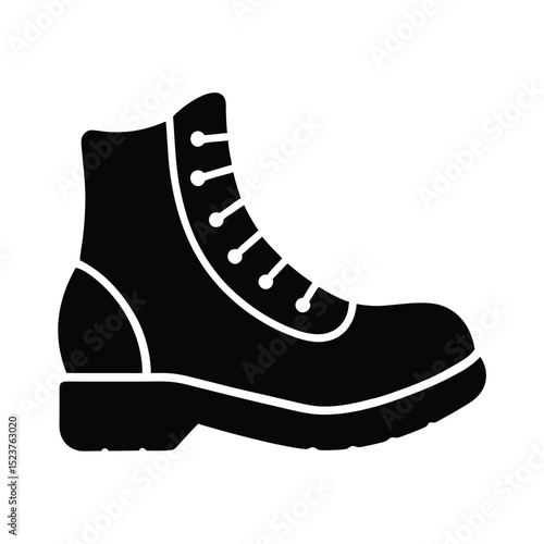 Hiking Boot Lacing Icon Vector Illustration
