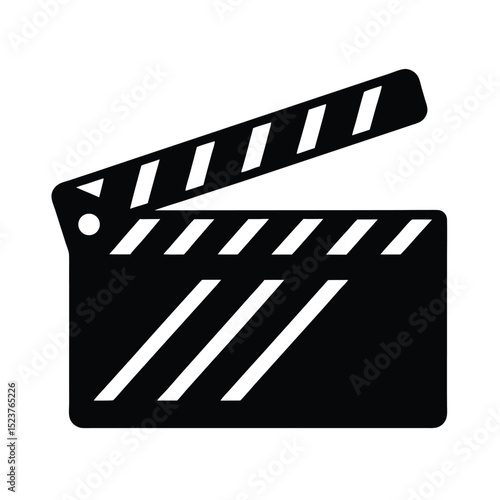 Movie Clapperboard Icon Vector Illustration