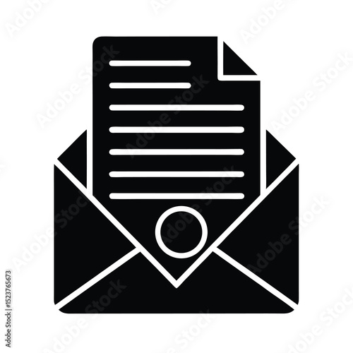 Offer Letter Icon Vector Illustration