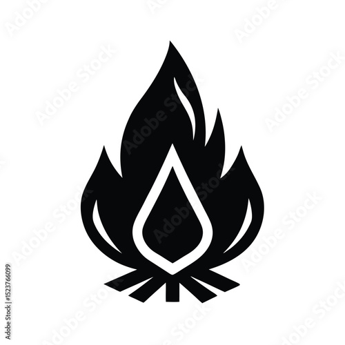 Outdoor Fire Starter Icon Vector Illustration