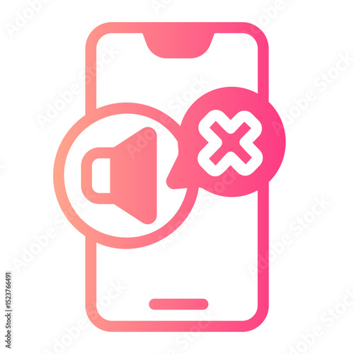silent mode gradient icon
