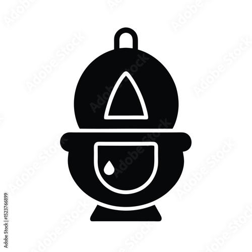 Portable Camp Bidet Icon Vector Illustration