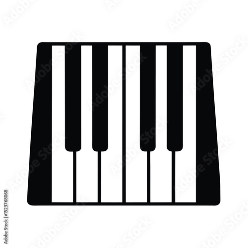 Black Piano Keys Vector illustration