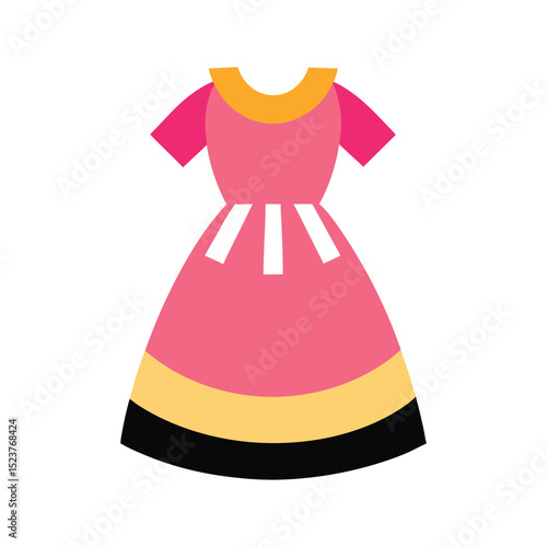 easter dress vector art illustration