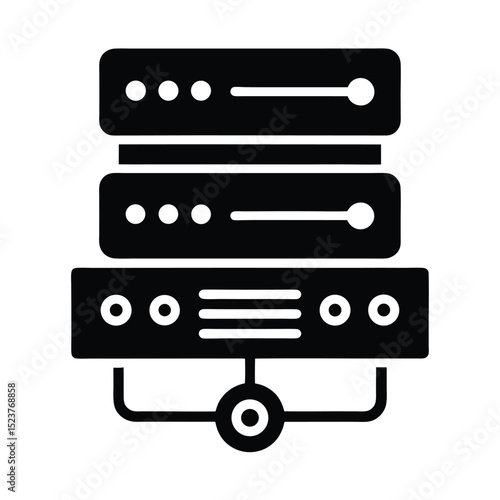 Server Monitoring Icon Vector Illustration