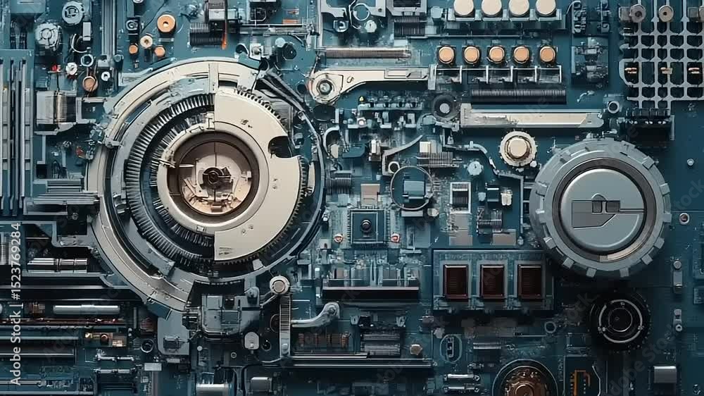 electronic components on a motherboard electronic components on a motherboard