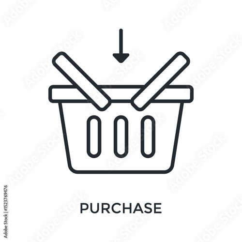 Purchase Icon Outline Style. Vector Illustration For Graphic Design