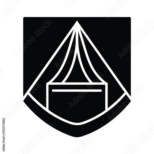 Tent Mesh Pocket Icon Vector Illustration