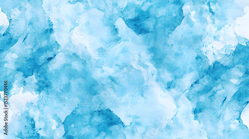 Abstract blue watercolor texture with soft, cloud-like patterns and varying shades of blue.