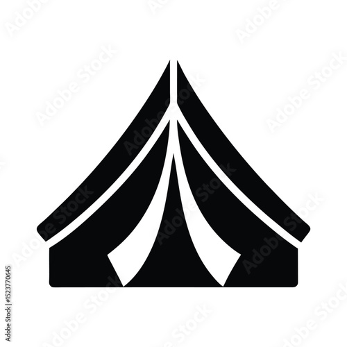 Tent Roof Pole Clip Icon Vector Illustration