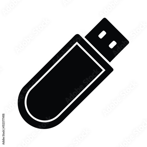 USB Flash Drive Icon Vector Illustration