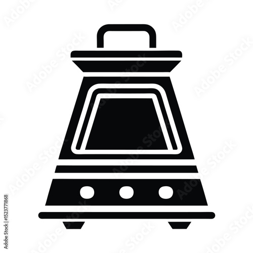 Windproof Stove Icon Vector Illustration