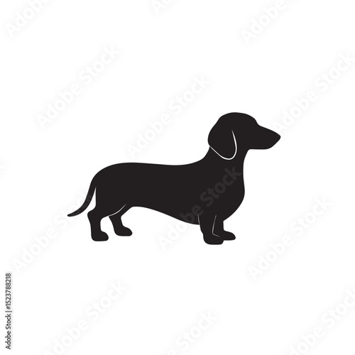 dachshund dog silhouette vector