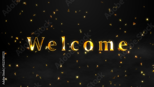Welcome Gold Text Animation - Elegant & Glowing Greeting for Warm Introductions, Event Openings, Invitations & Celebrations | Premium