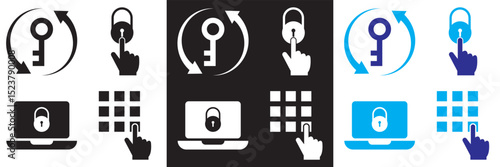 Security access clearance icon . Vector pictograms of recognition. Vector pictograms of body organs icon. Vector for websites, mobile interfaces, presentations, banner, visual branding etc. EPS 10