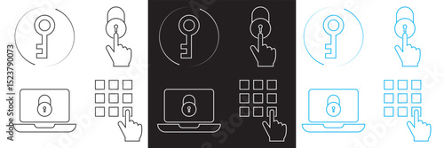 Security access clearance icon . Vector pictograms of recognition. Vector pictograms of body organs icon. Vector for websites, mobile interfaces, presentations, banner, visual branding etc. EPS 10