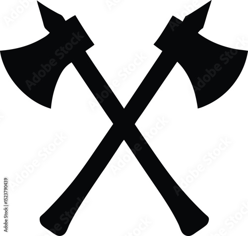 Crossed Axes Silhouette