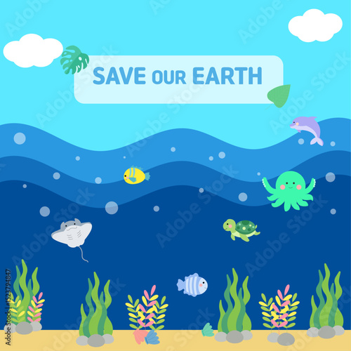 바다 친구들과 함께 지구를 지켜요