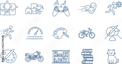 Hobby Icons: Puzzles Gaming Sports Art Books and More