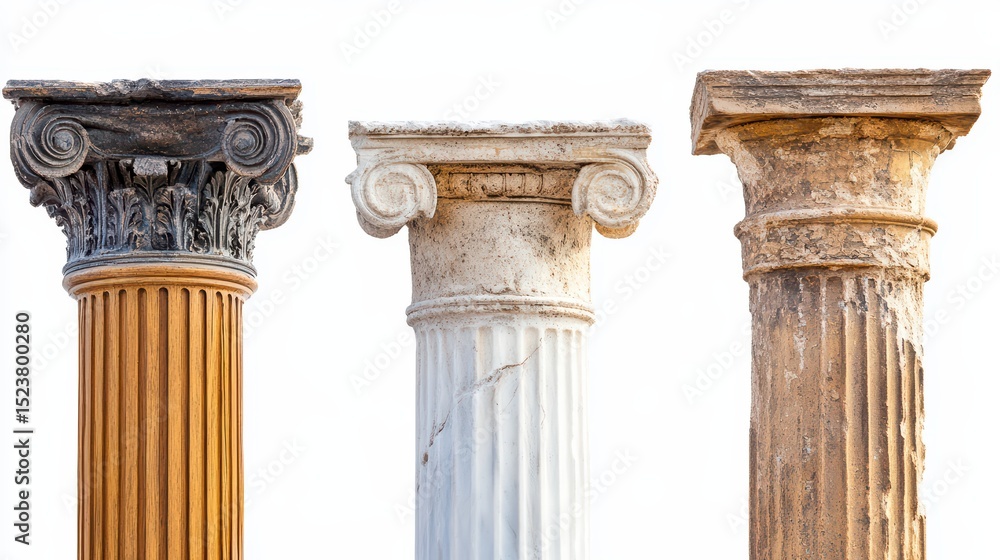 Obraz premium Ancient Columns Isolated. (1)