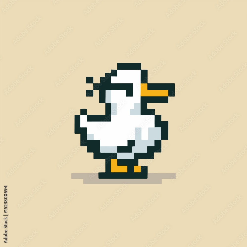 Obraz premium Pixel duck logo