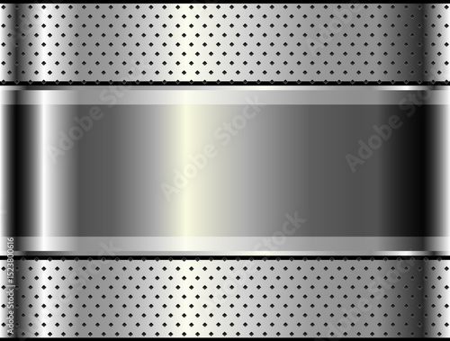 Silver metal background wit...