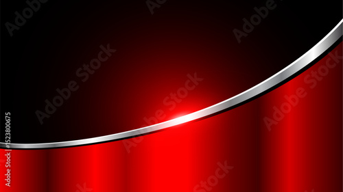 Red chrome metal background with shiny metallic waves.