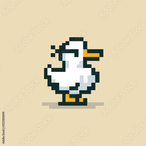 Pixel duck logo
