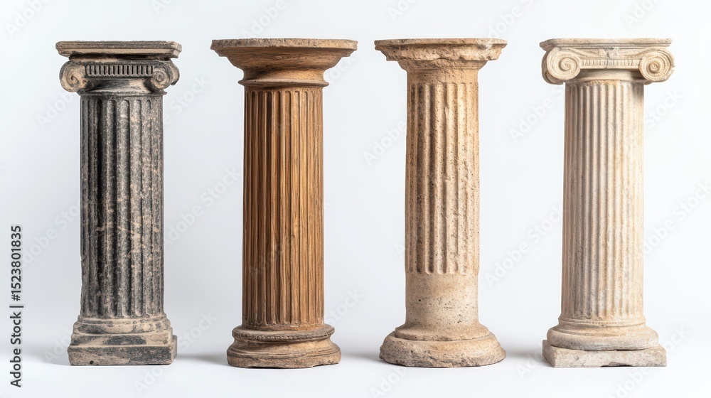 Obraz premium Antique Columns Different Colors.