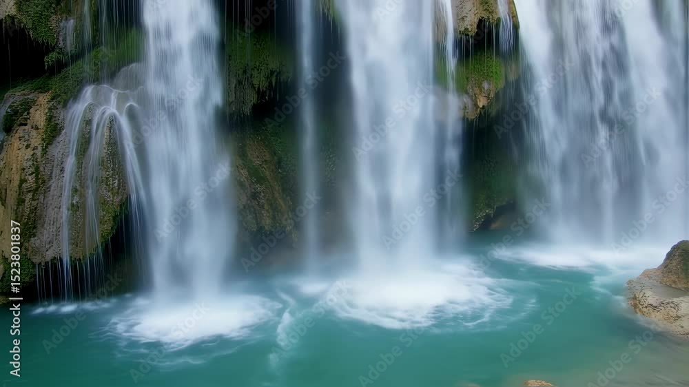 Serene Waterfalls in National Park Showcasing Natural Beauty Serene Waterfalls in National Park Showcasing Natural Beauty