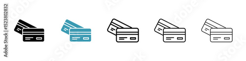 Credit card icon illustration vector symbol set