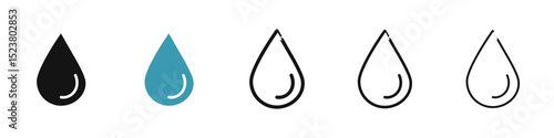 Water drop icon illustration vector symbol set