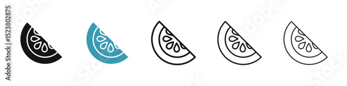 Watermelon icon illustration vector symbol set