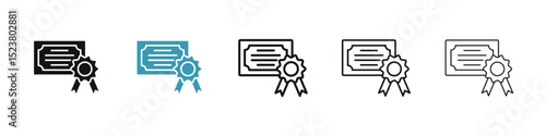 Diploma icon illustration vector symbol set