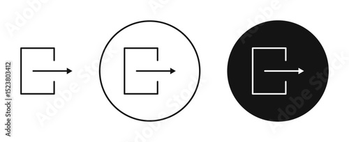 Sign out icon illustration vector symbol set