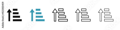 Sort amount up icon illustration vector symbol set