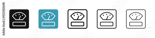 Scale icon illustration vector symbol set