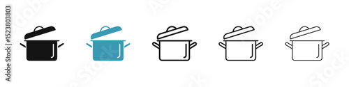 Pot icon illustration vector symbol set