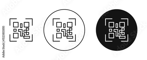 Qrcode icon illustration vector symbol set
